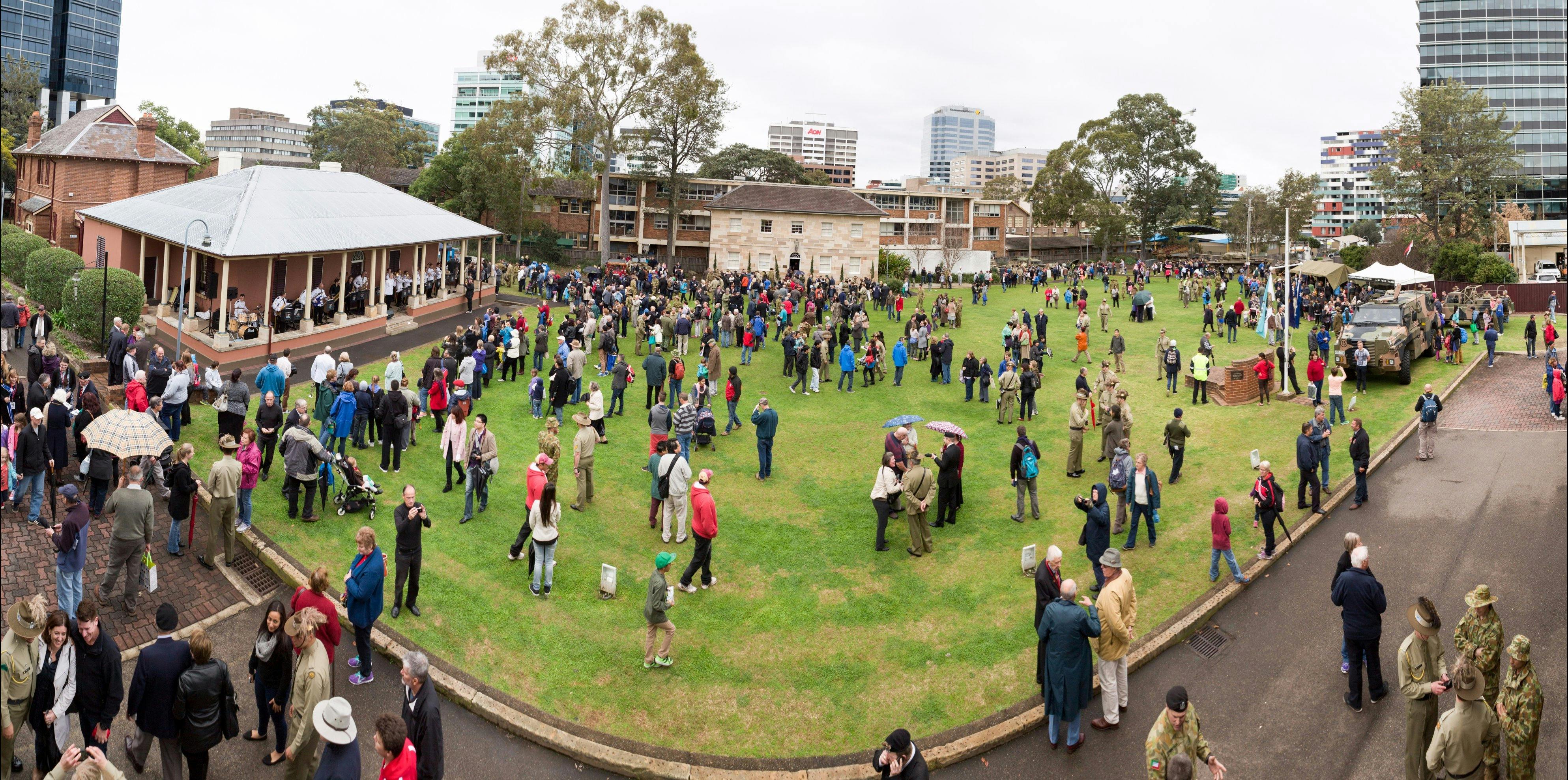 Crowds at Lancer Barracks during an Open Day