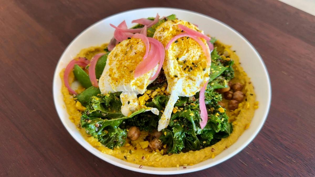 Valley Green Bowl topped with crunchy hazelnut Dukkah