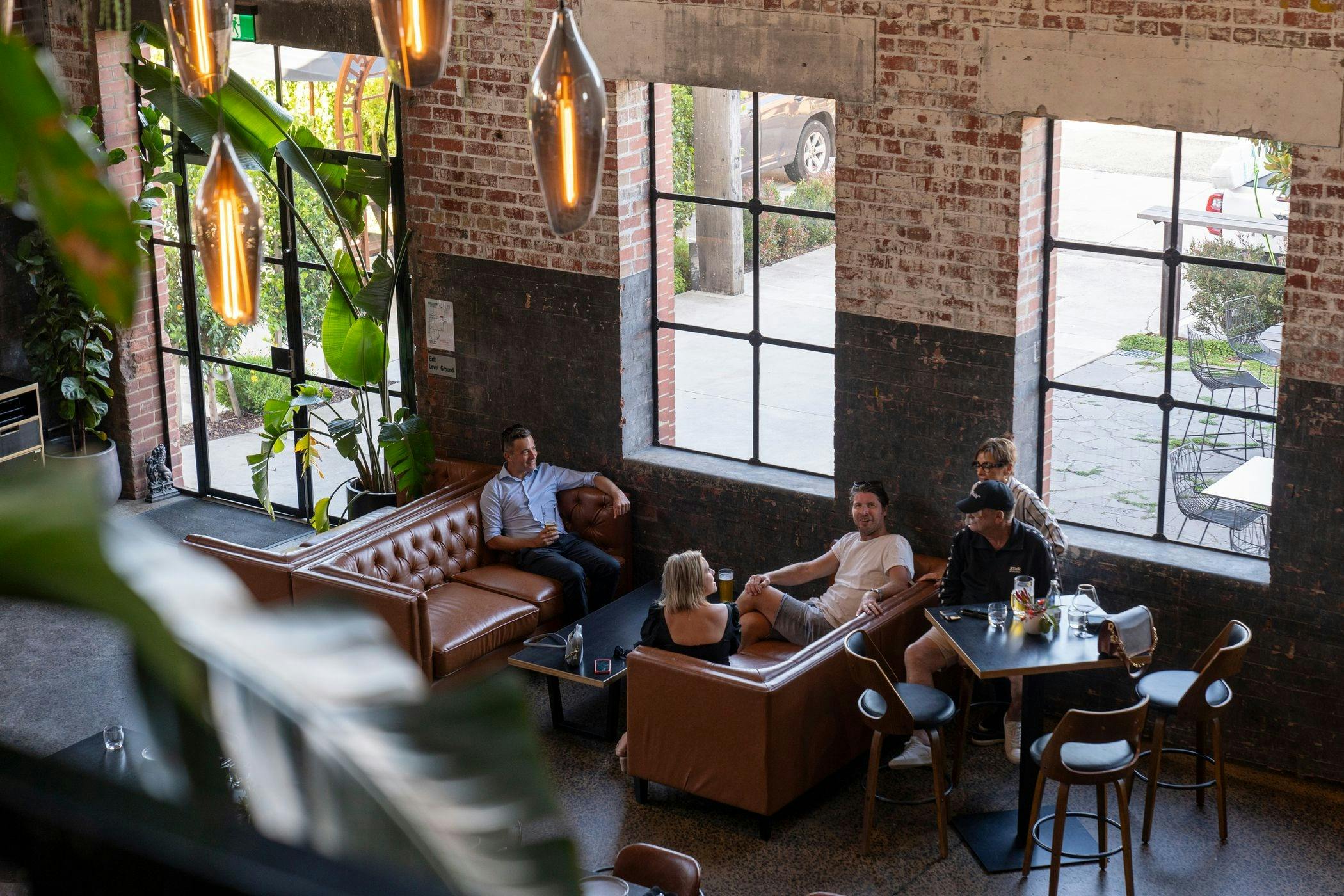 Looking down from the stairs