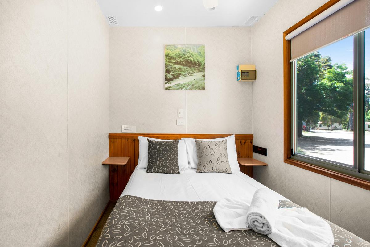 Main bedroom in the Deluxe Cabin