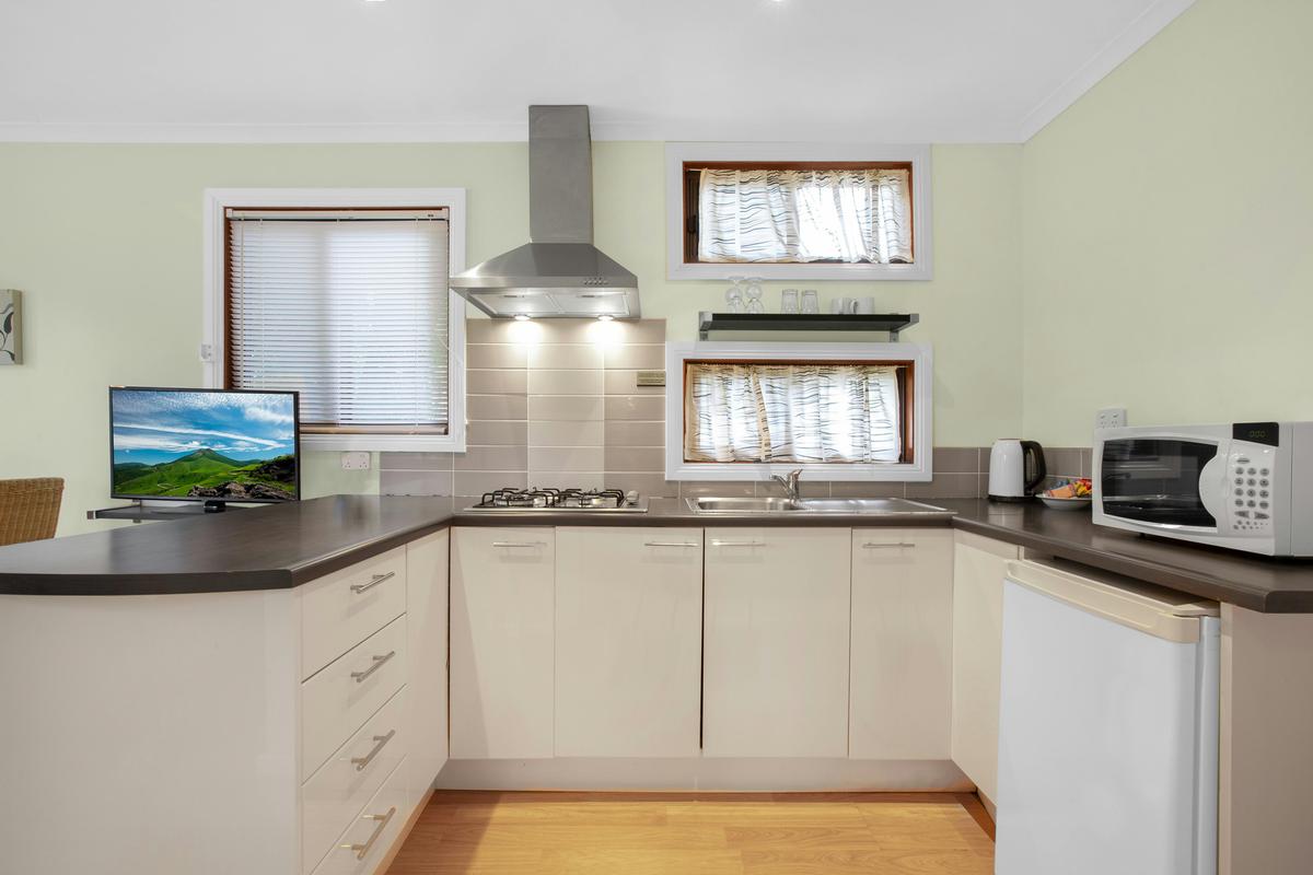 Kitchen in the Queen Cabin