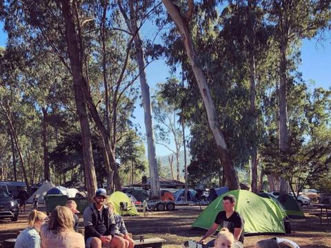 bright caravan and cabin