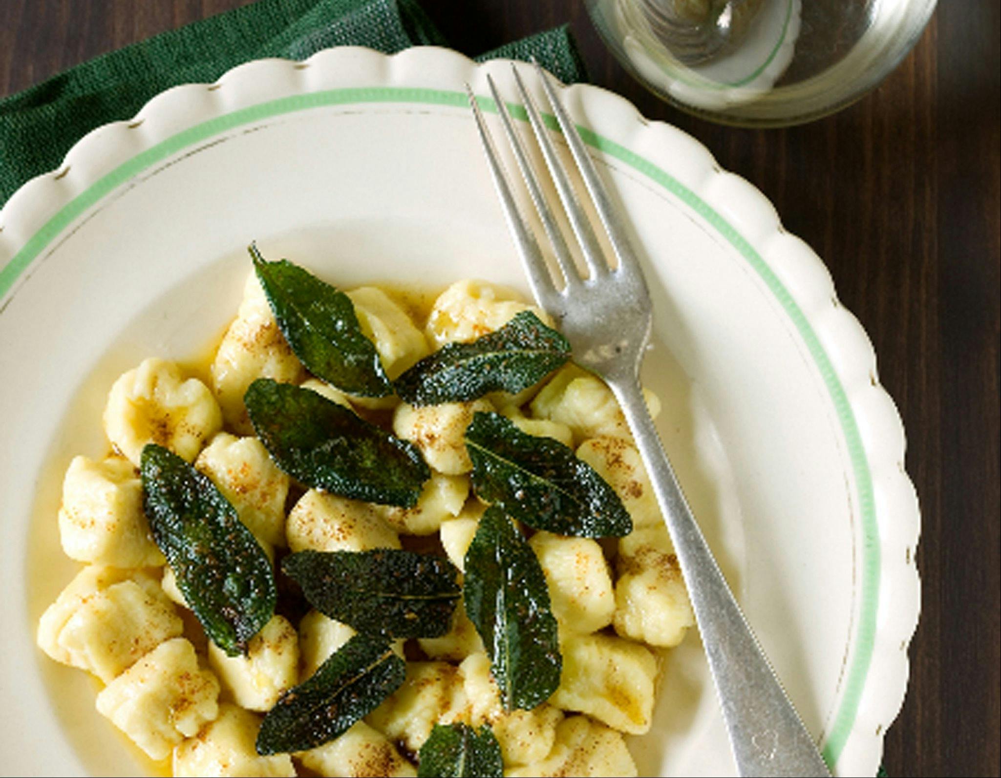 Home-made potato gnocchi with sage burnt butter