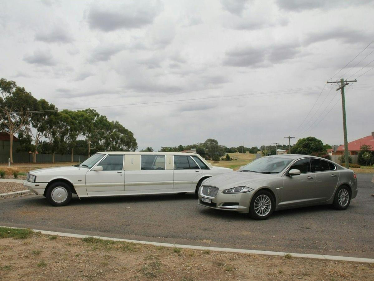 Stretch Limousine and Jaguar XF