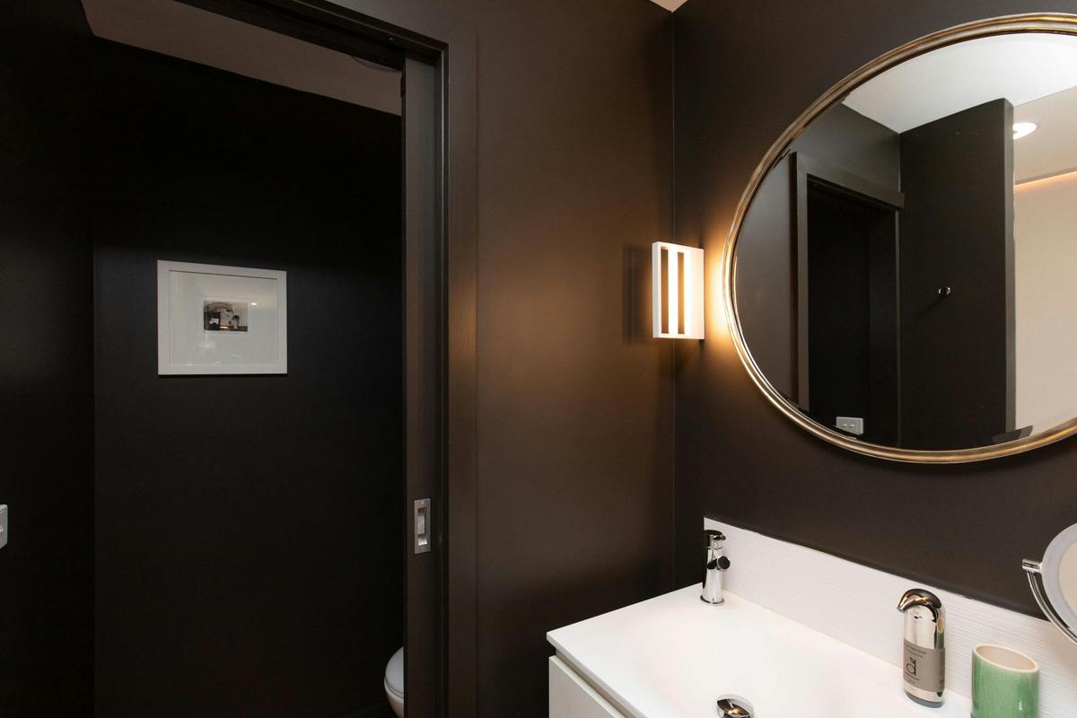 Luxurious bathrooms await you.