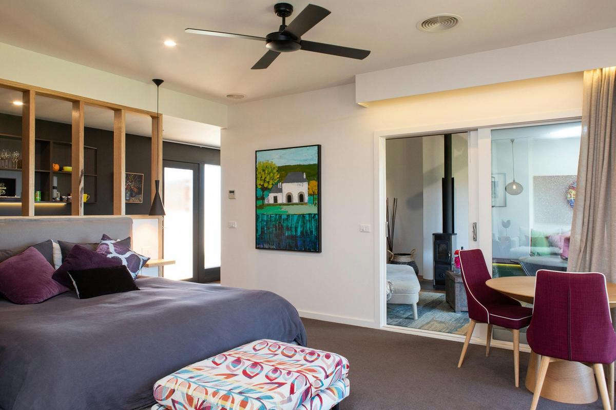 Slumber is sweet in king sized beds with luxurious French linen.