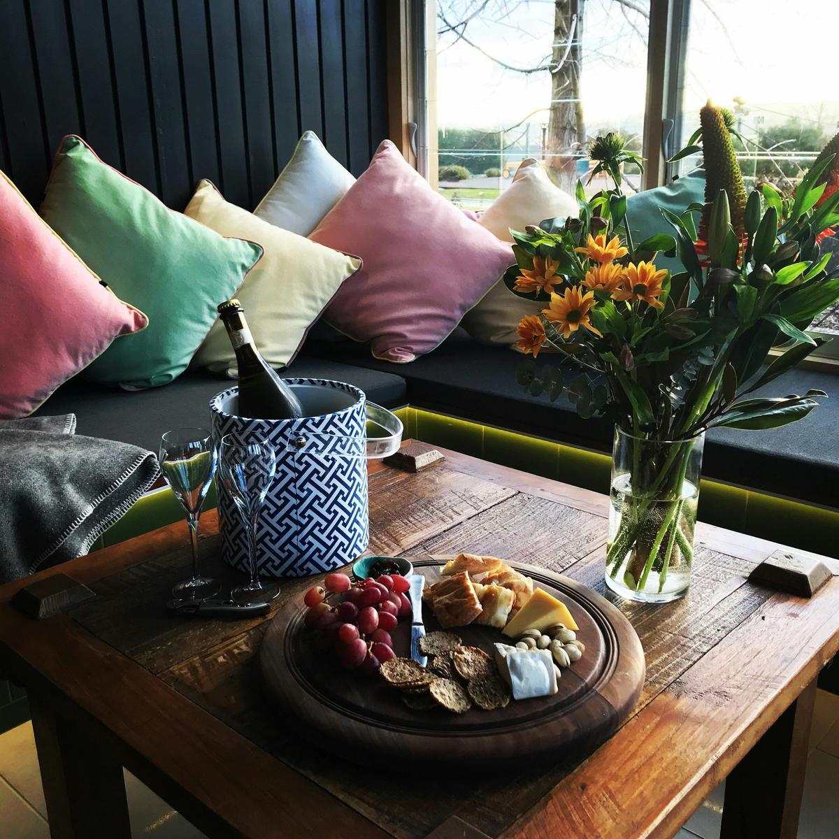 Guests can order wine and a cheese platter to be waiting in their suite when they arrive.