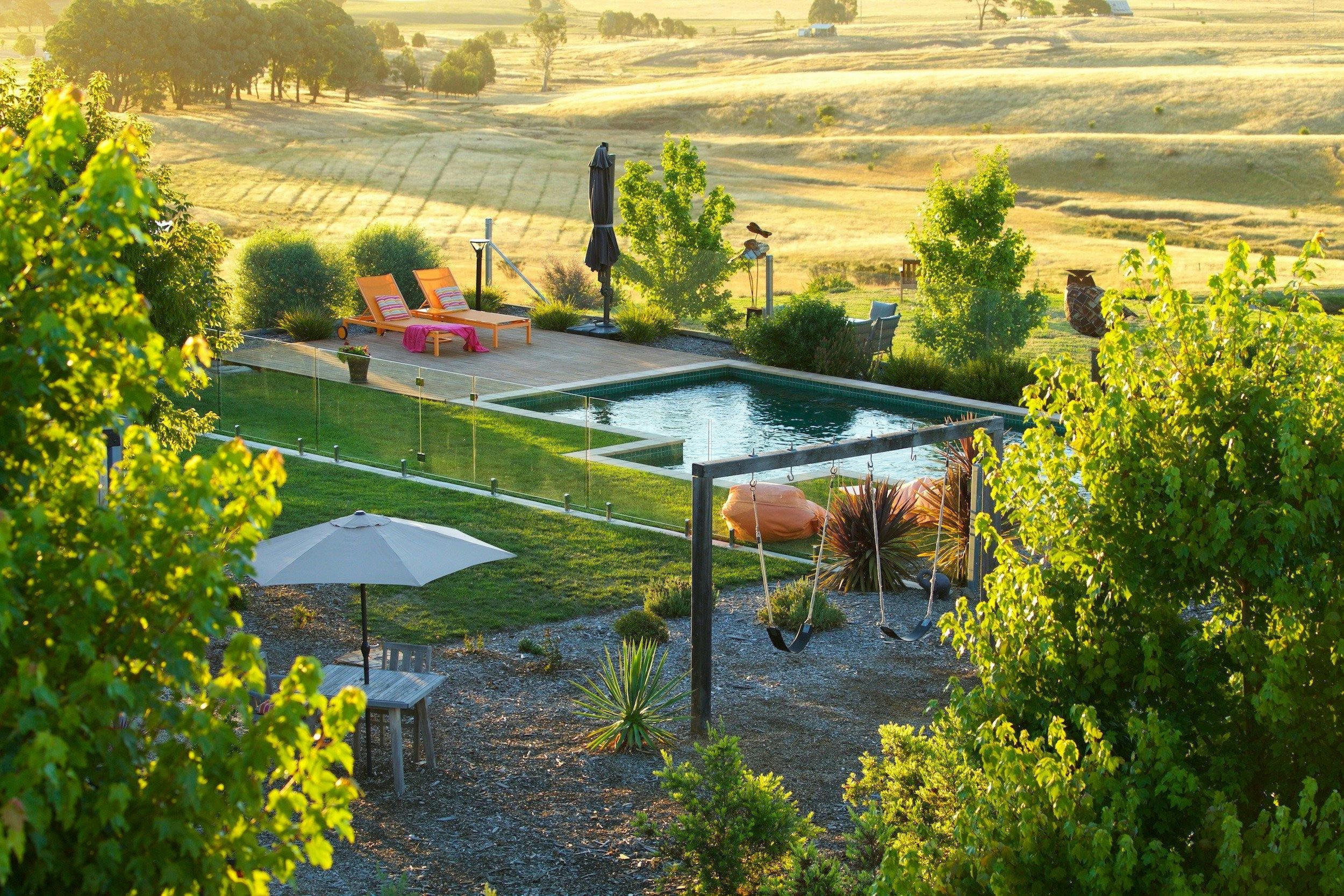The beautiful saltwater swimming pool