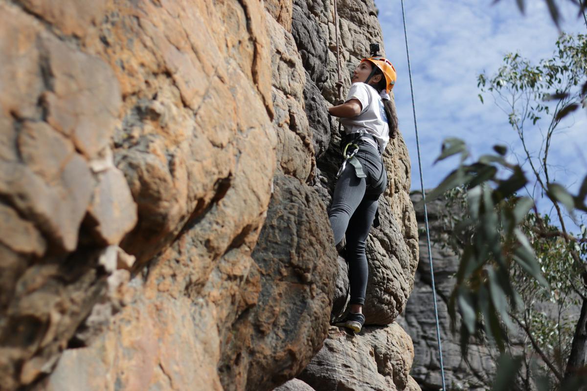 Rock climbing at the Bundaleer
