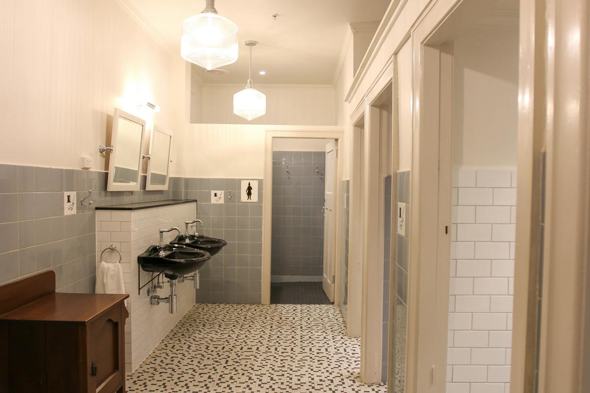 Vintage mens shared bathroom facilities for rooms without ensuites