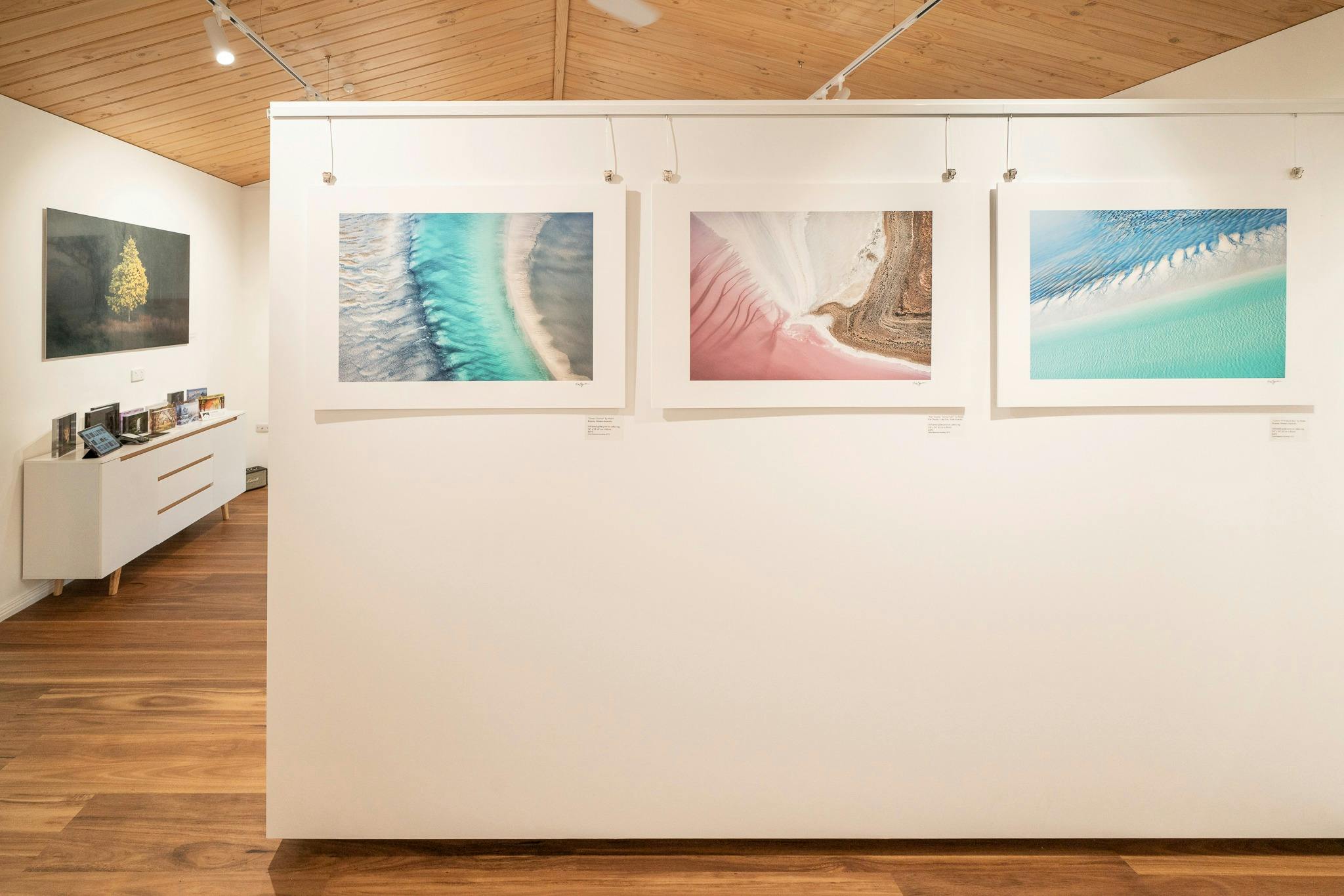 Fine Art Paper Prints showcasing aerial views of the landscape at Alpine Light Gallery.
