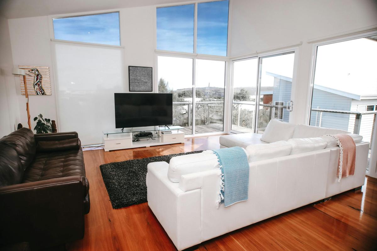 Anchors Beach House living with ocean views