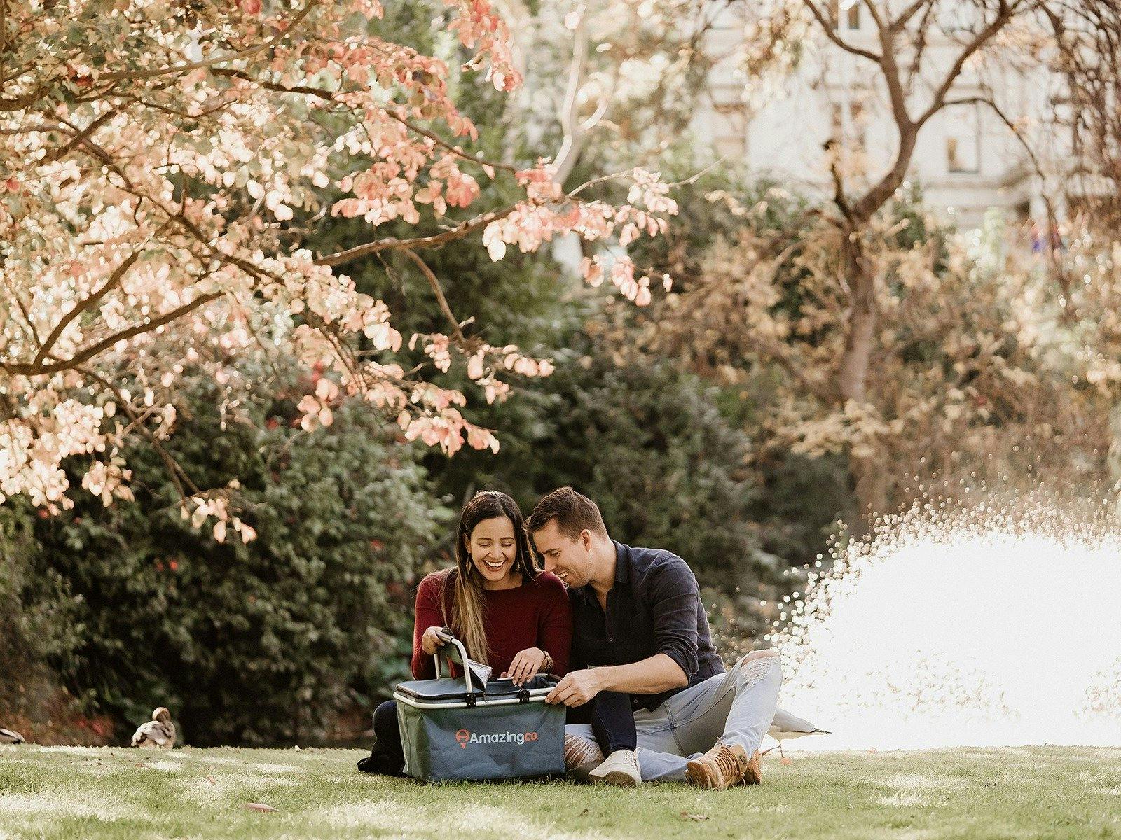 Couple on AmazingCo Mystery Picnic