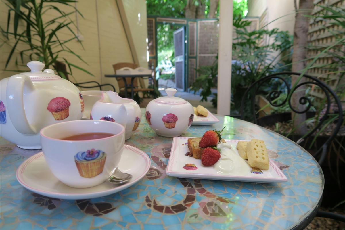 Enjoy home baked treats in the tranquil gardens