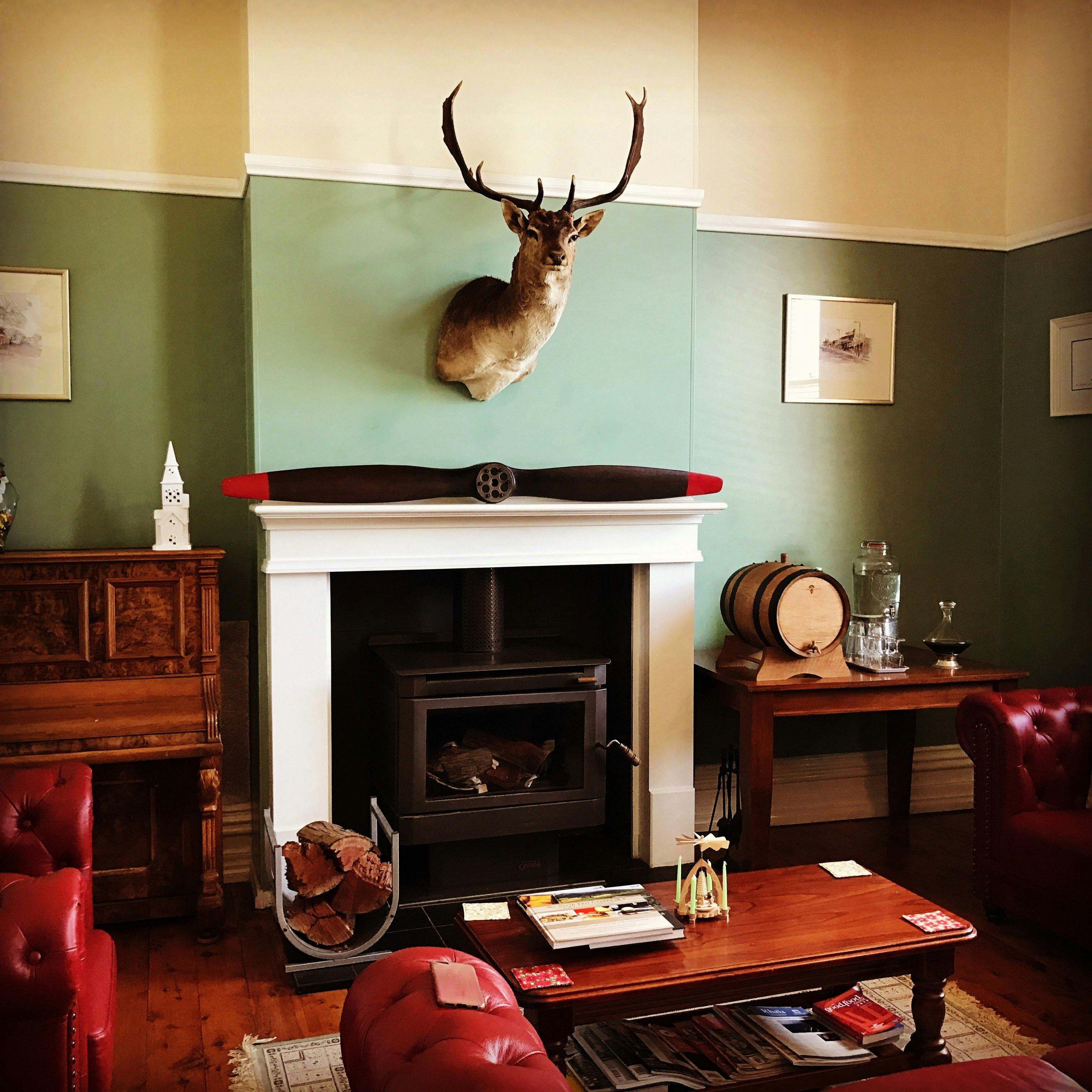 Relax with a Muscat by the fire