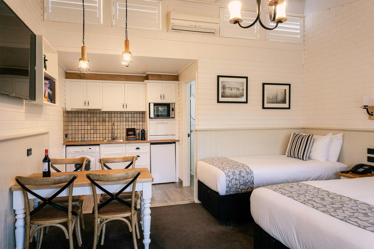 Kitchenette in studio apartment at Alzburg Resort