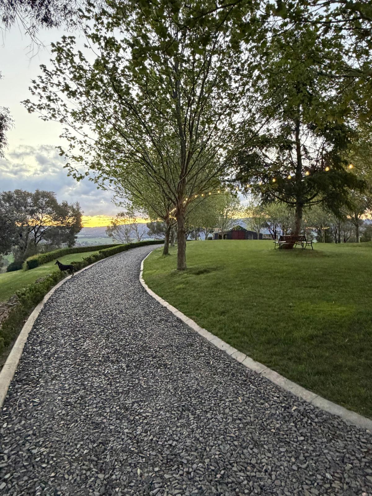 Driveway of event centre