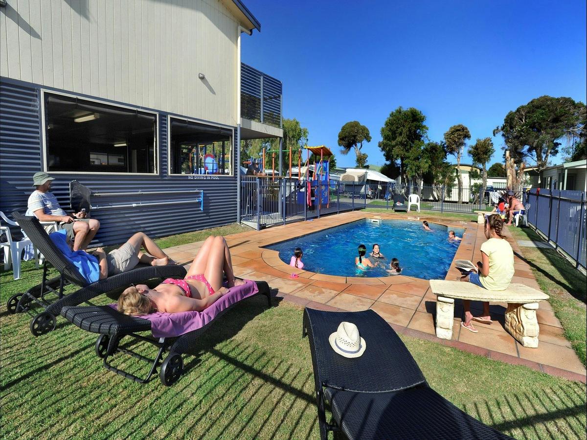 Relaxing by the Pool