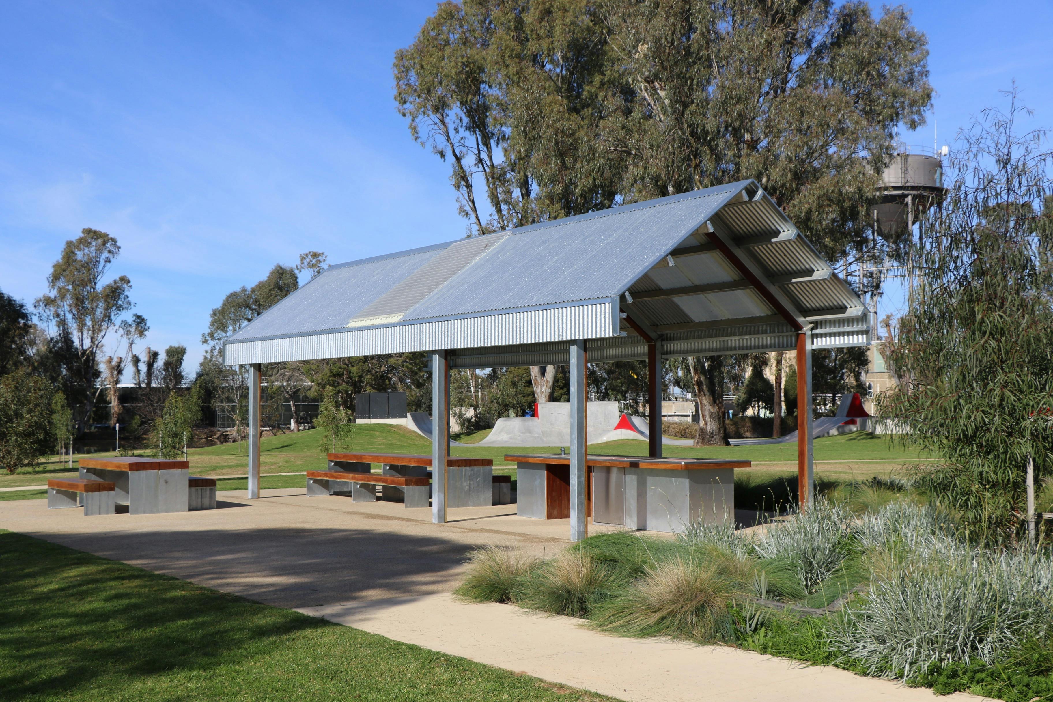 Barbeque shelter at Apex Park
