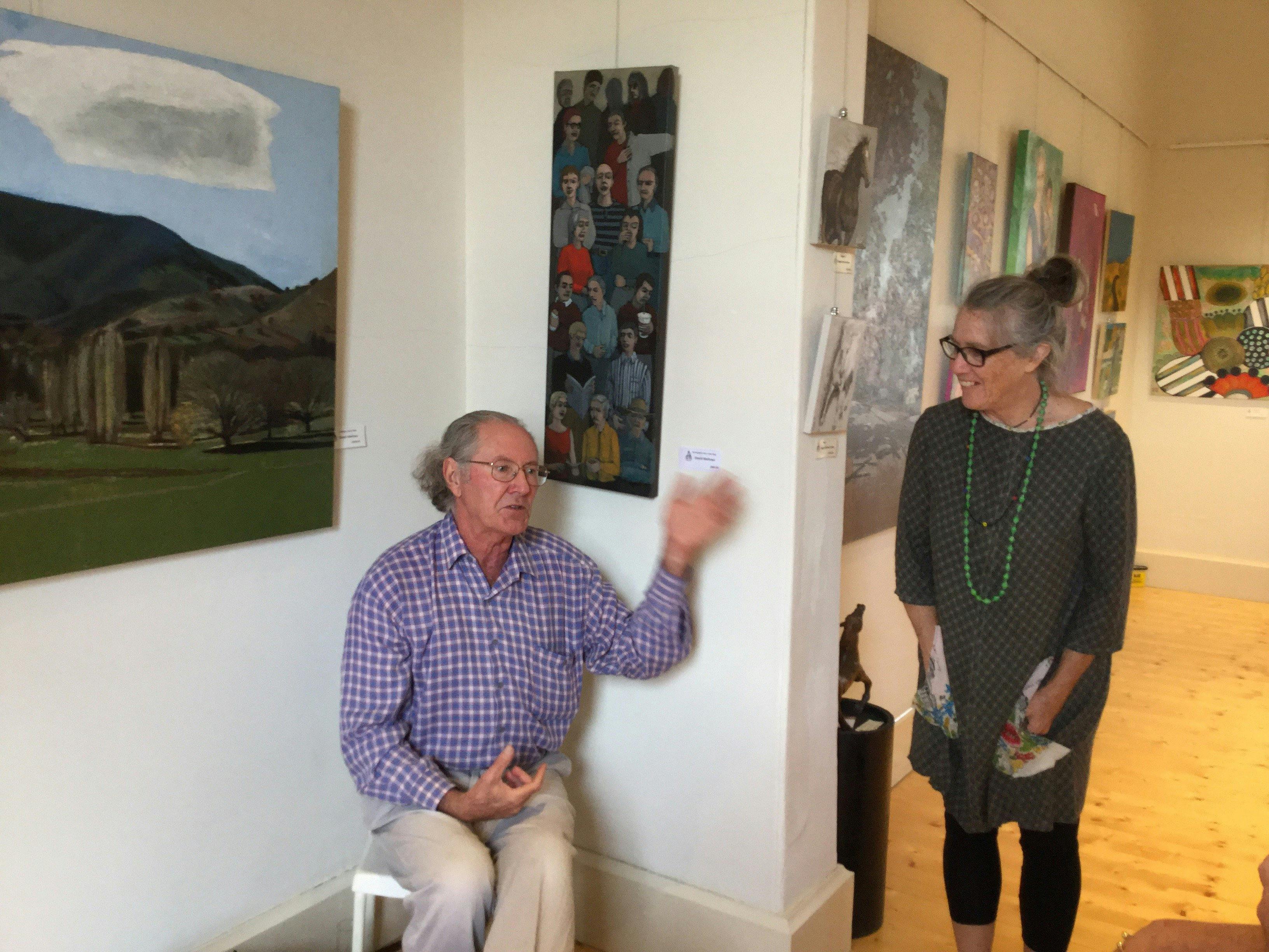 Award winning artist David Mellows discusses his work (background)