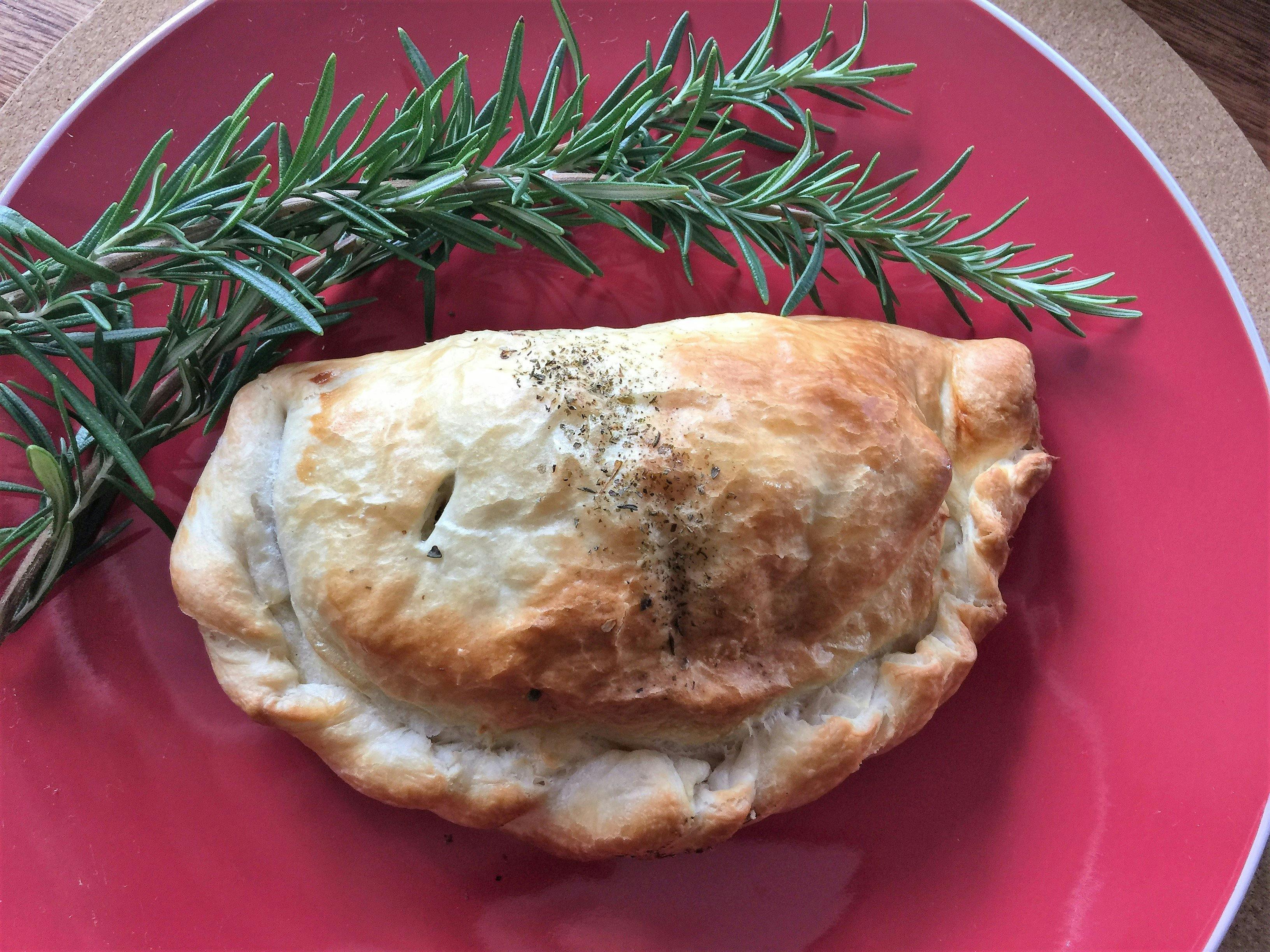 Aussie Oggie's very popular Lamb, Mint  and Rosemary pasty