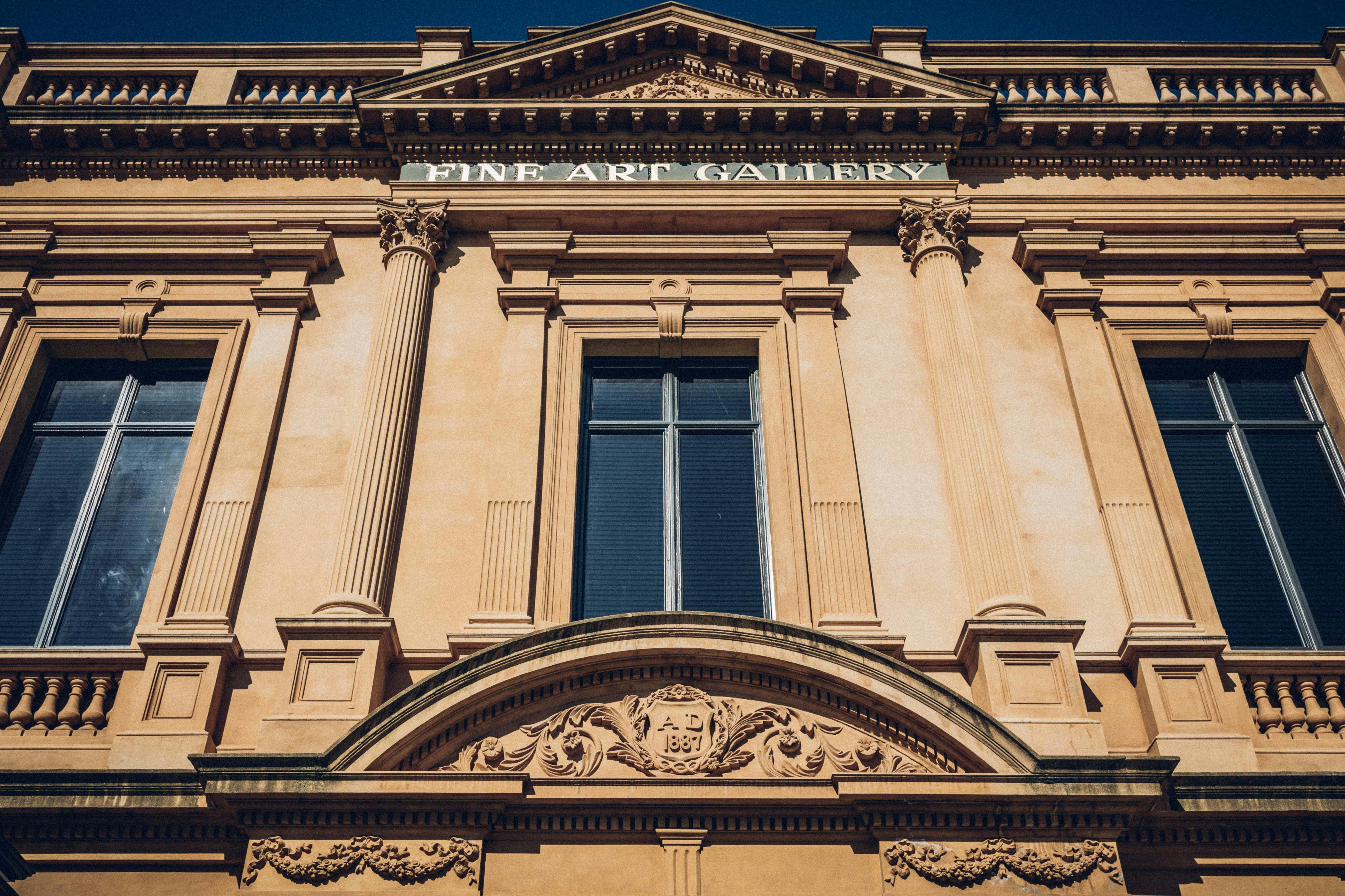 The grand facade of the original 1890 purpose-built Gallery building