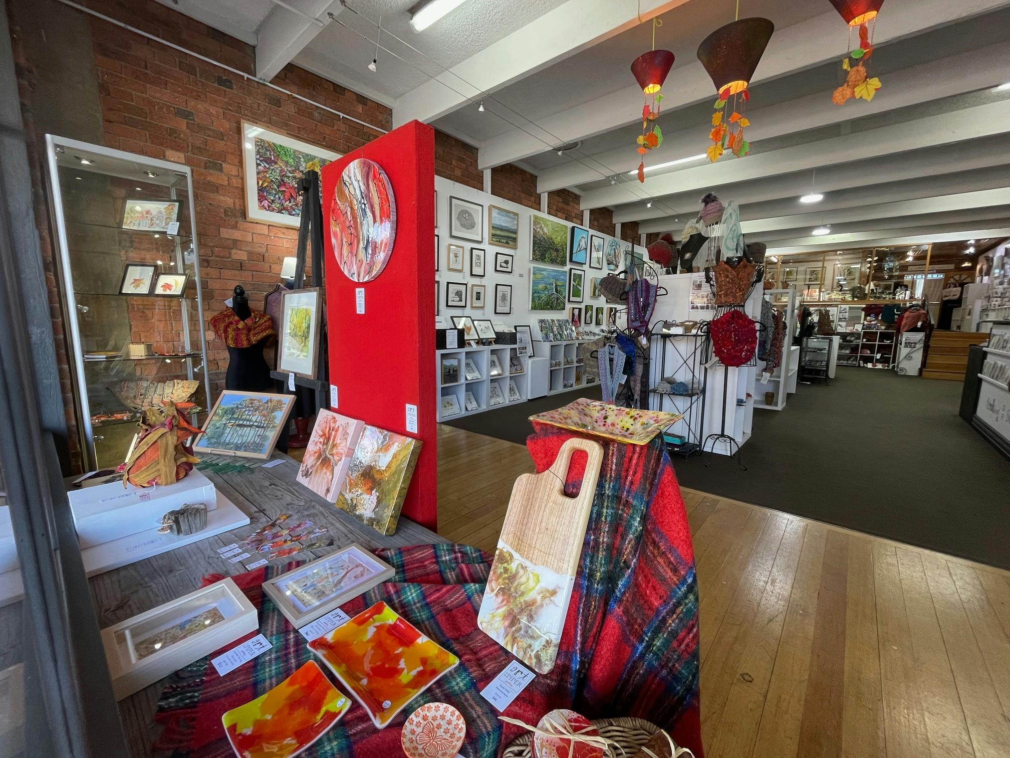 Autumn Delight in the front window for April
