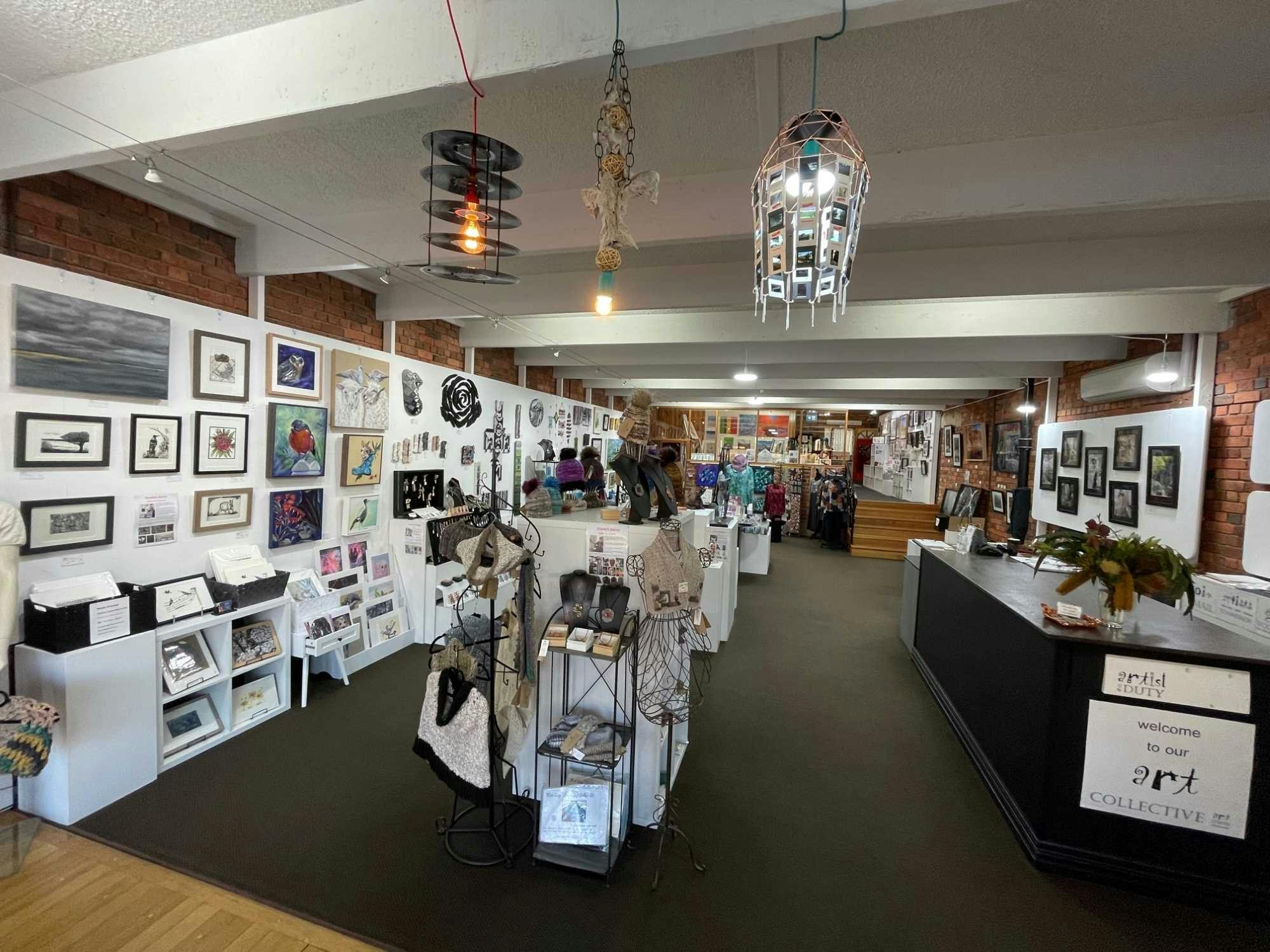A gallery and gift shop featuring 24 local artists