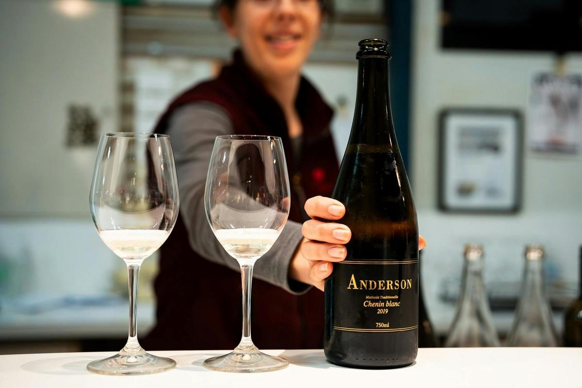 Anderson Sparkling wine in their Rutherglen cellar door