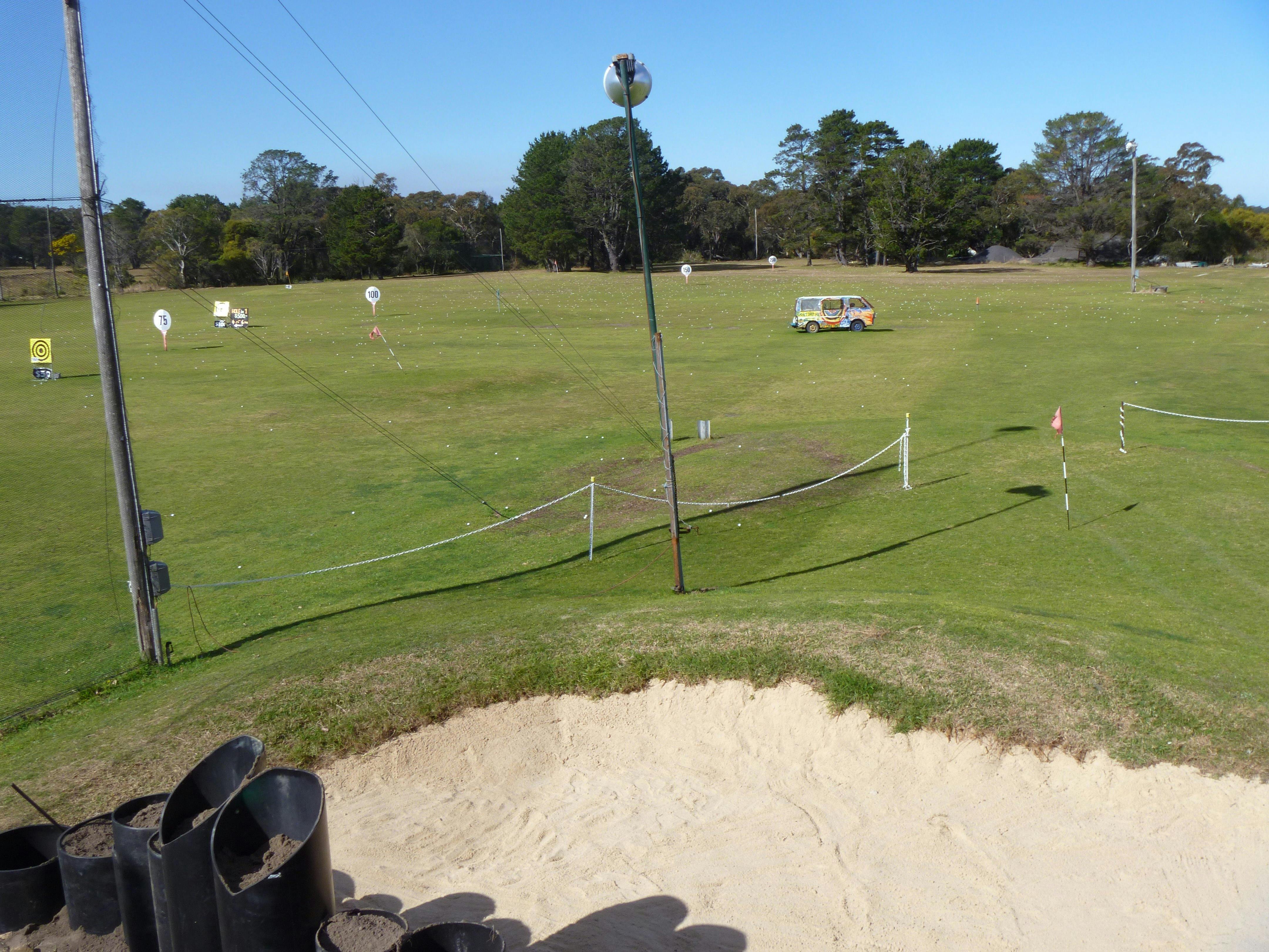 Sand bunker and driving range