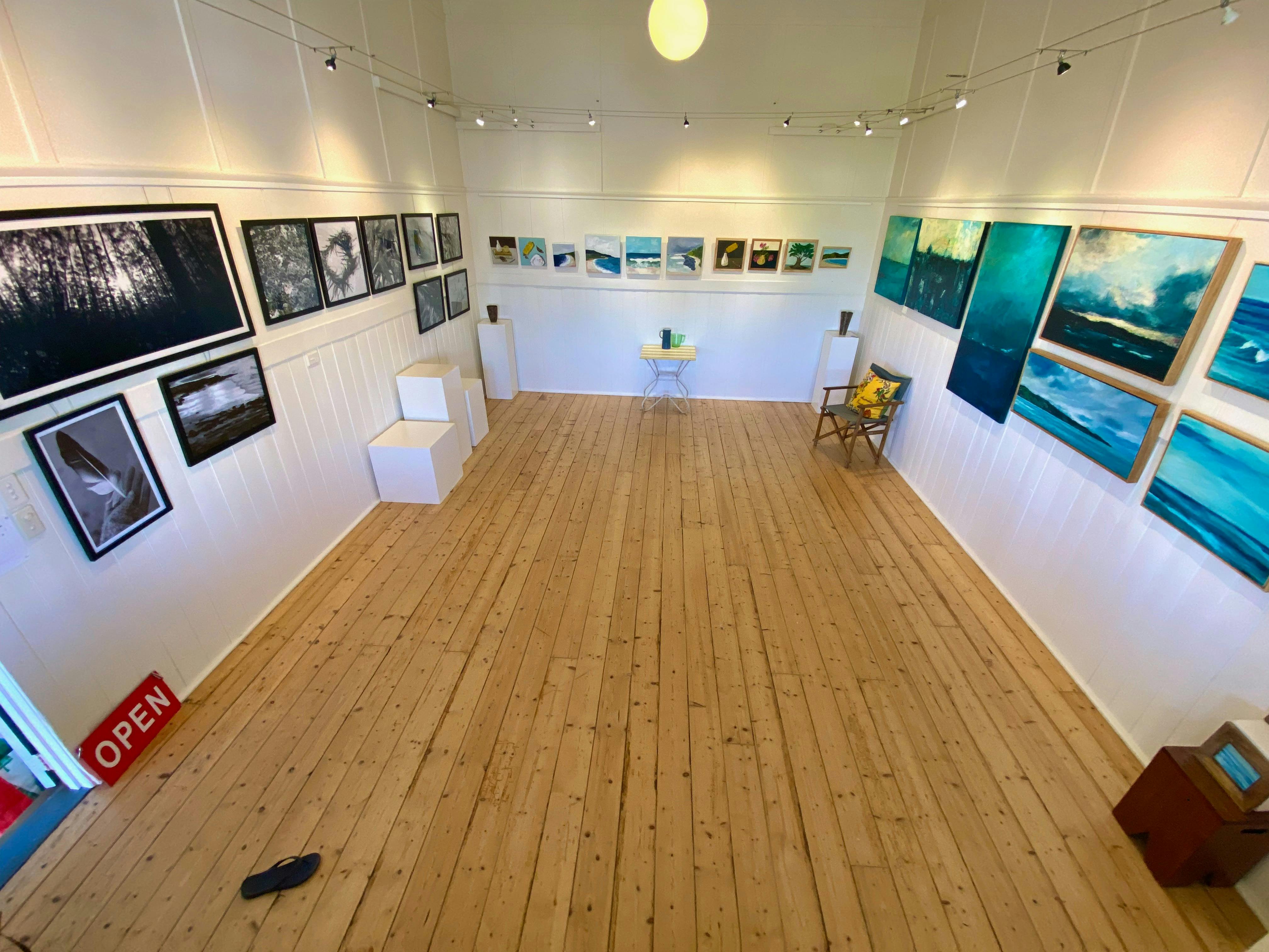 Wide internal view of Apollo Bay Gallery