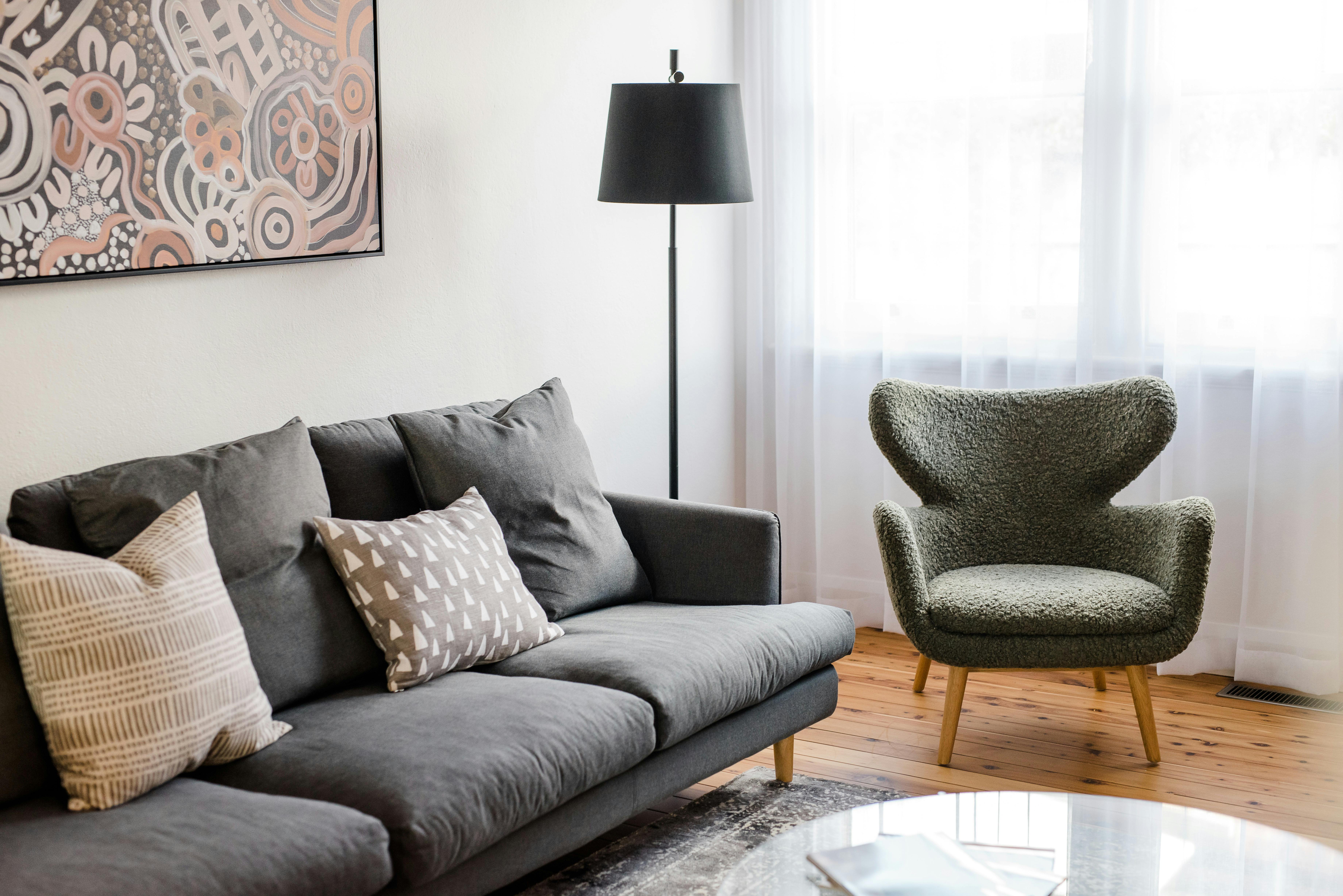 Lounge space in renovated Green Street Townhouse Wangaratta