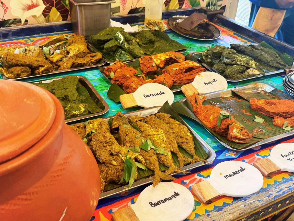 Fresh Kerala-style marinated fish at Babaji’s Warburton, bringing coastal flavour to the Yarra Valle