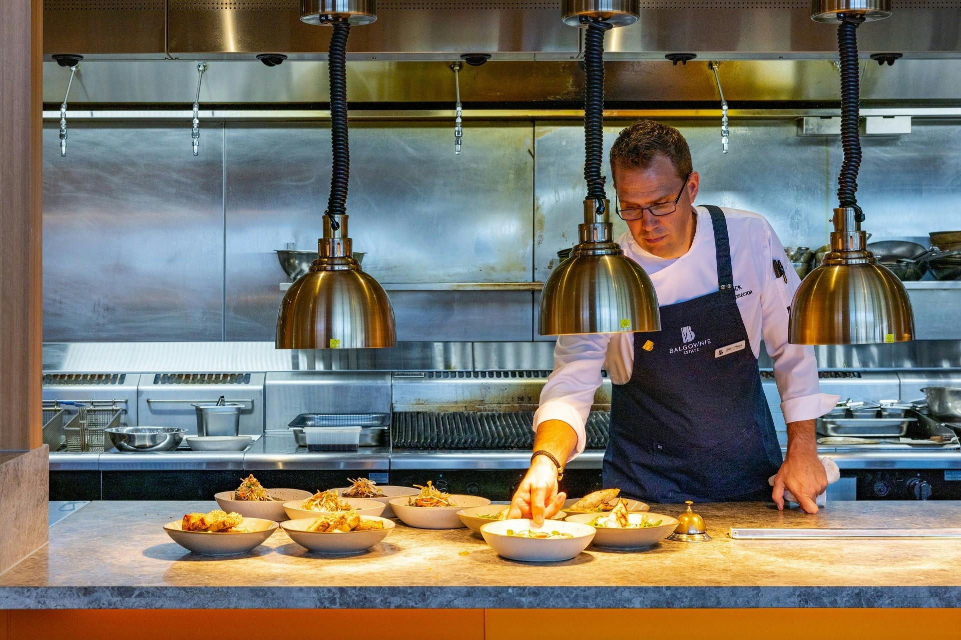 Serving Lunch at Balgownie Estate