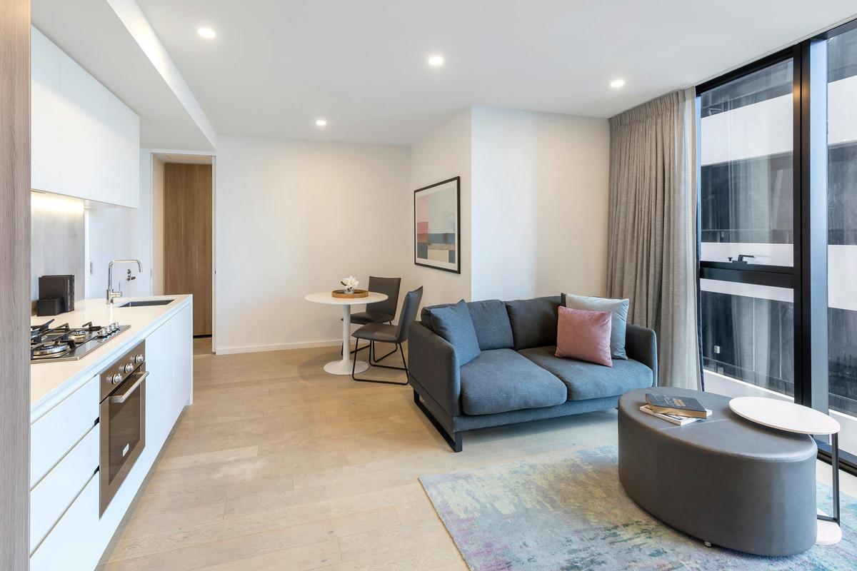 Avani Melbourne Central Residences-1 Bedroom Suite-Living-In-HR
