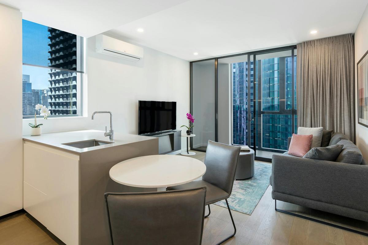 Avani Melbourne Central Residences-1 Bedroom Superior Suite-Living-Out-2-HR
