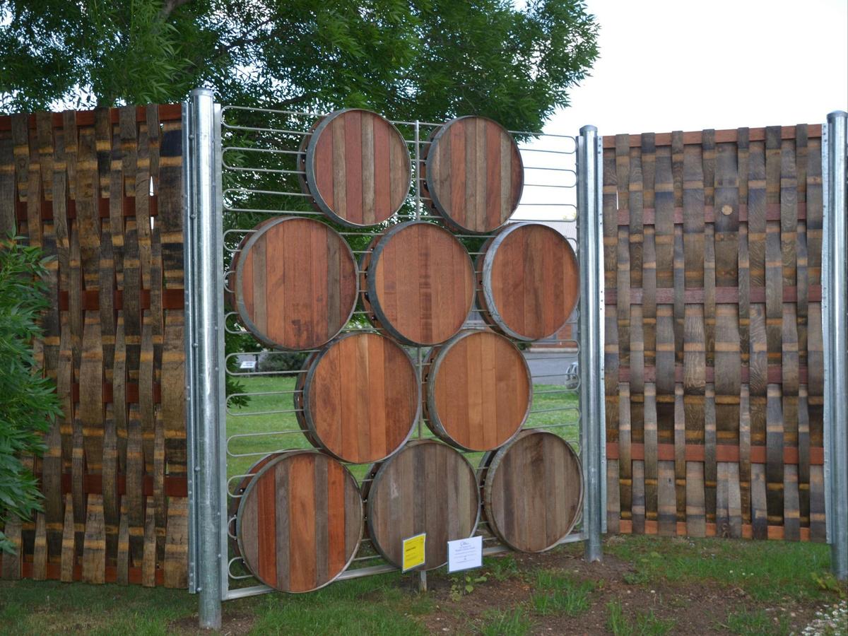 Sculpture designed by Darren Smith, situated at the Wine Village Motor Inn