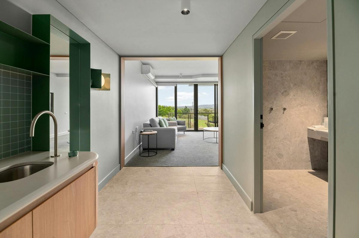 Accessible One Bedroom Suite Kitchenette & Lounge