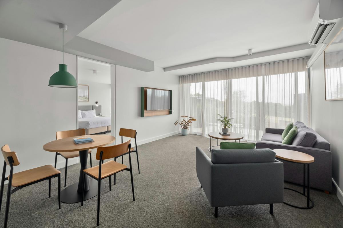 Two Bedroom Suite Lounge View & Courtyard