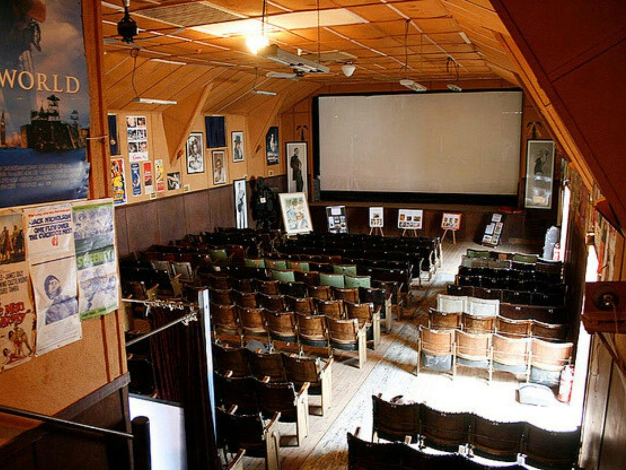 Seating area inside the historic Amusu theatre