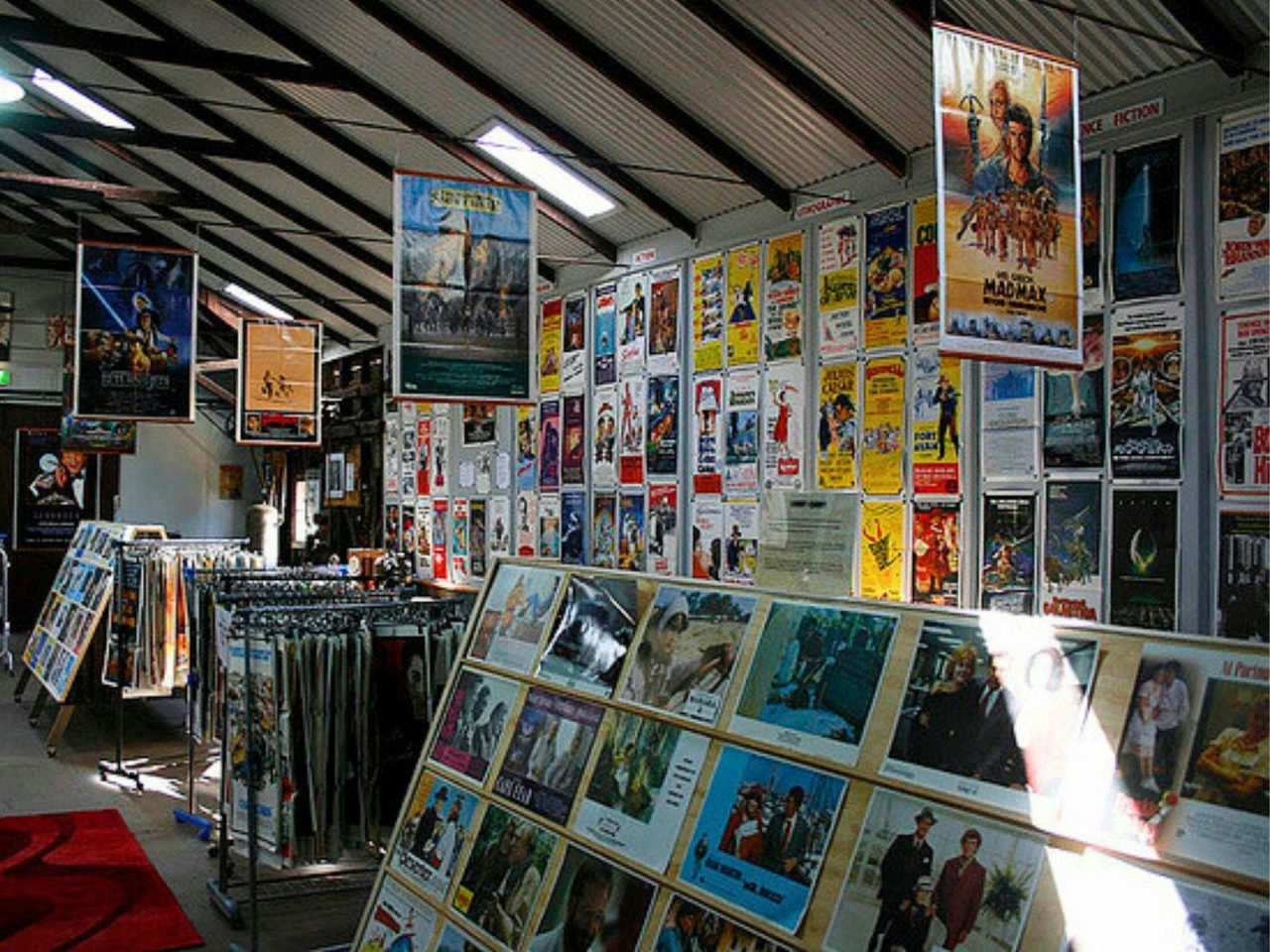 Inside the movie poster museum adjoining the Amusu Theatre