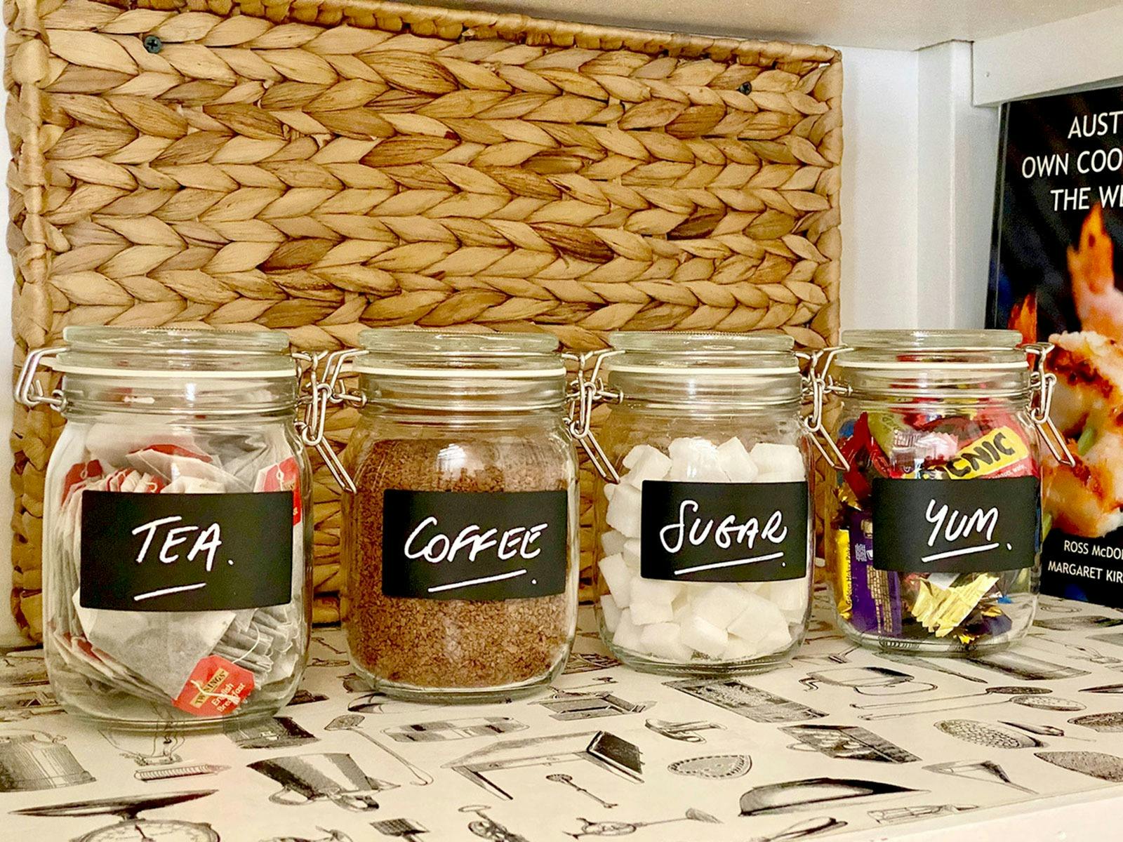 We provide kitchen essentials ... oh and choccies too.