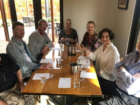 Group enjoying included tasting a Crittenden Estate