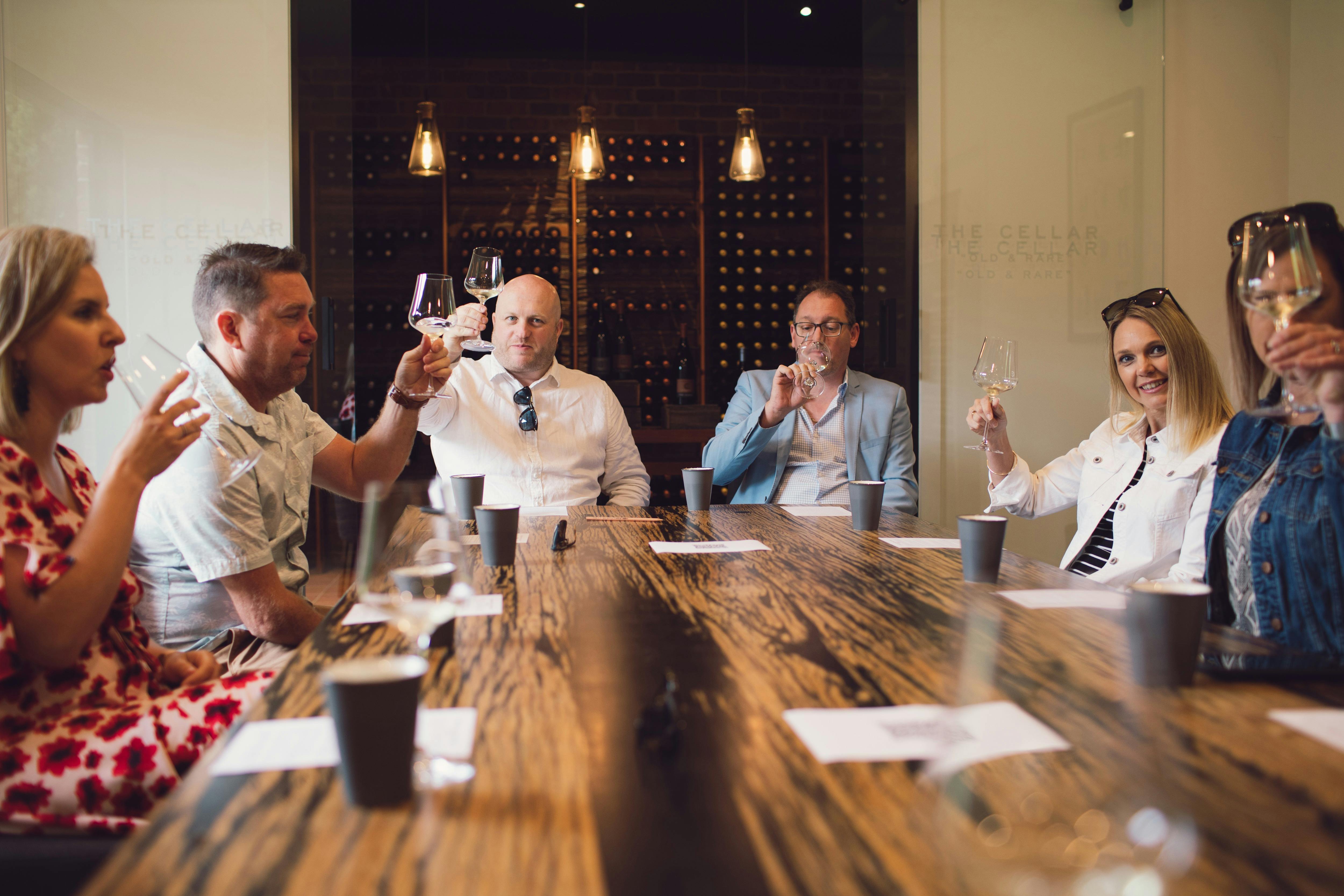 Tour Group enjoying tasting at Crittenden Estate (Private tasting room experience)