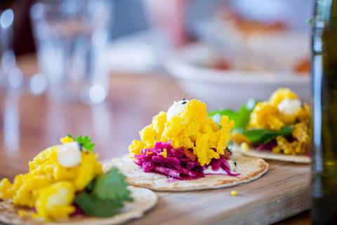 Calamari Taco - one serving as part of 6 plate chef selection, included lunch option