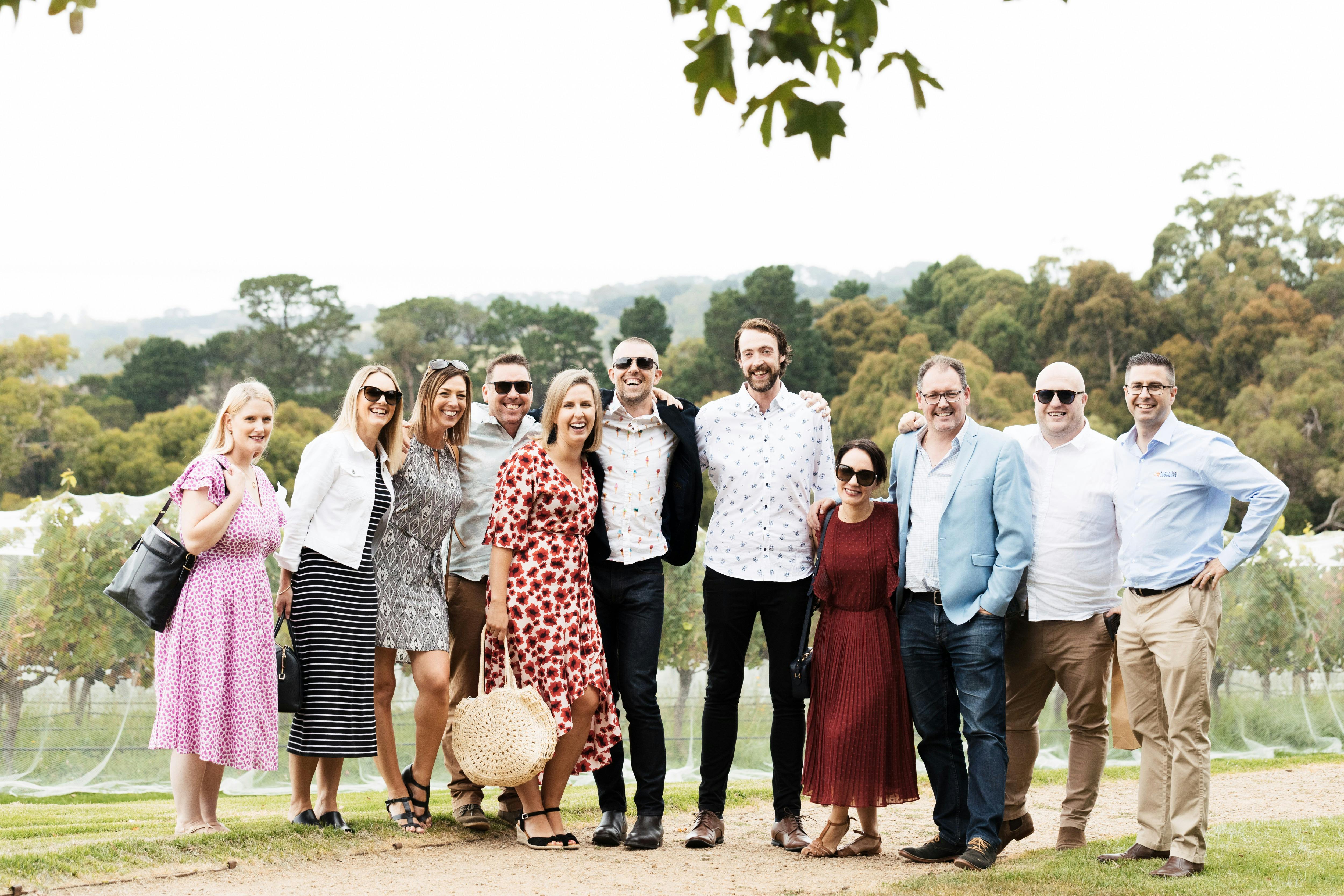 Australian Journeys tour group shot Red Hill