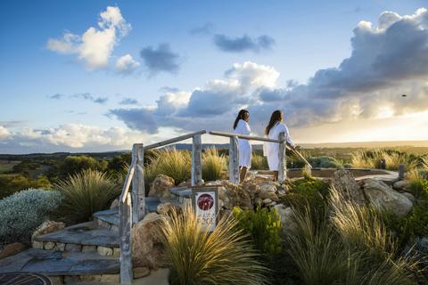 Bath House - Hilltop Pool at sunrise