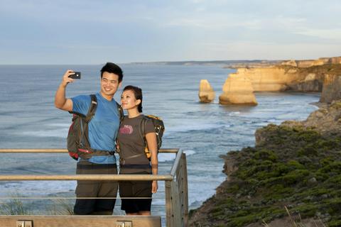 12 Apostles selfie enjoying the Great Ocean Road without the crowds