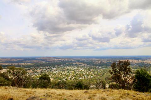View over Euroa from Balmattum Hill