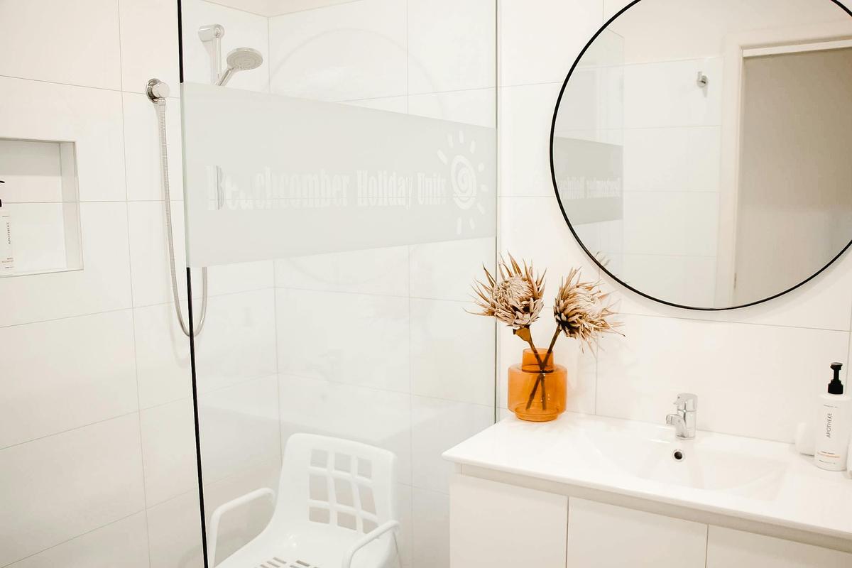 Bathroom with walk-in shower
